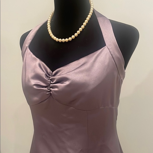 Elegant Plum purple Halter Dress /prom formal style - Picture 2 of 3